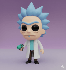 RICK SANCHEZ KAWAII CHIBI COLLECTIBLE 3D FIGURE 3d model