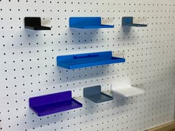Pegboard Shelves With Universal Pegboard Hooks 3d model