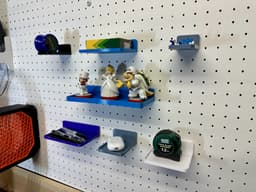 Pegboard Shelves With Universal Pegboard Hooks 3d model
