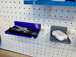 Pegboard Shelves With Universal Pegboard Hooks 3d model