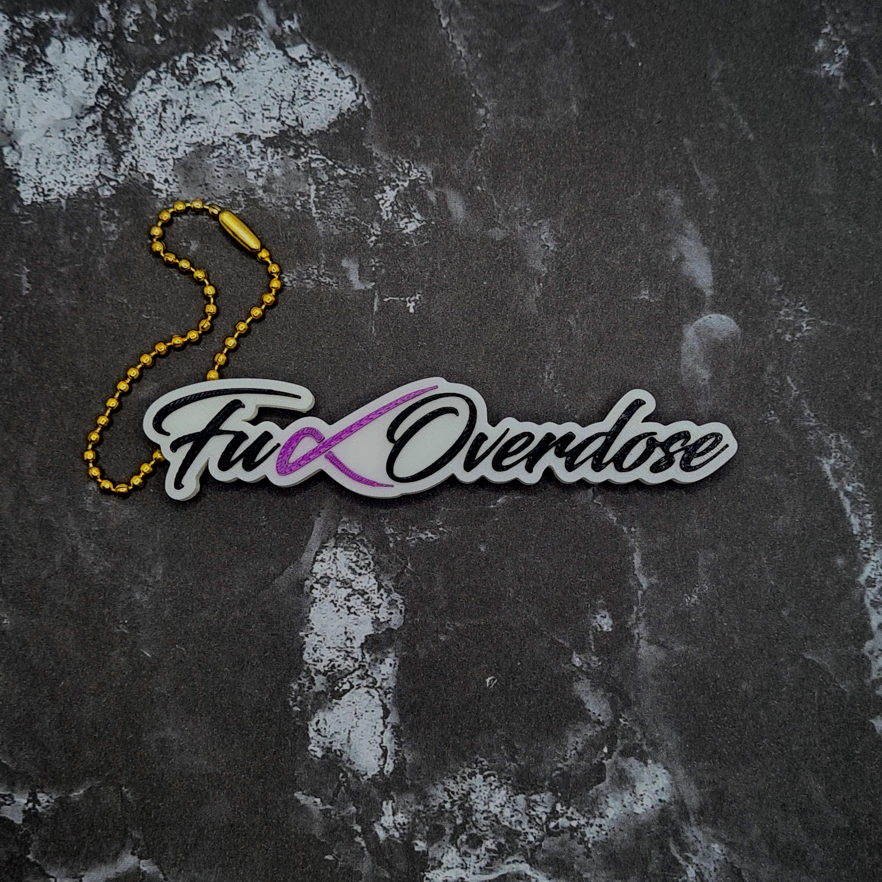 F*ck Overdose Keychain 3d model
