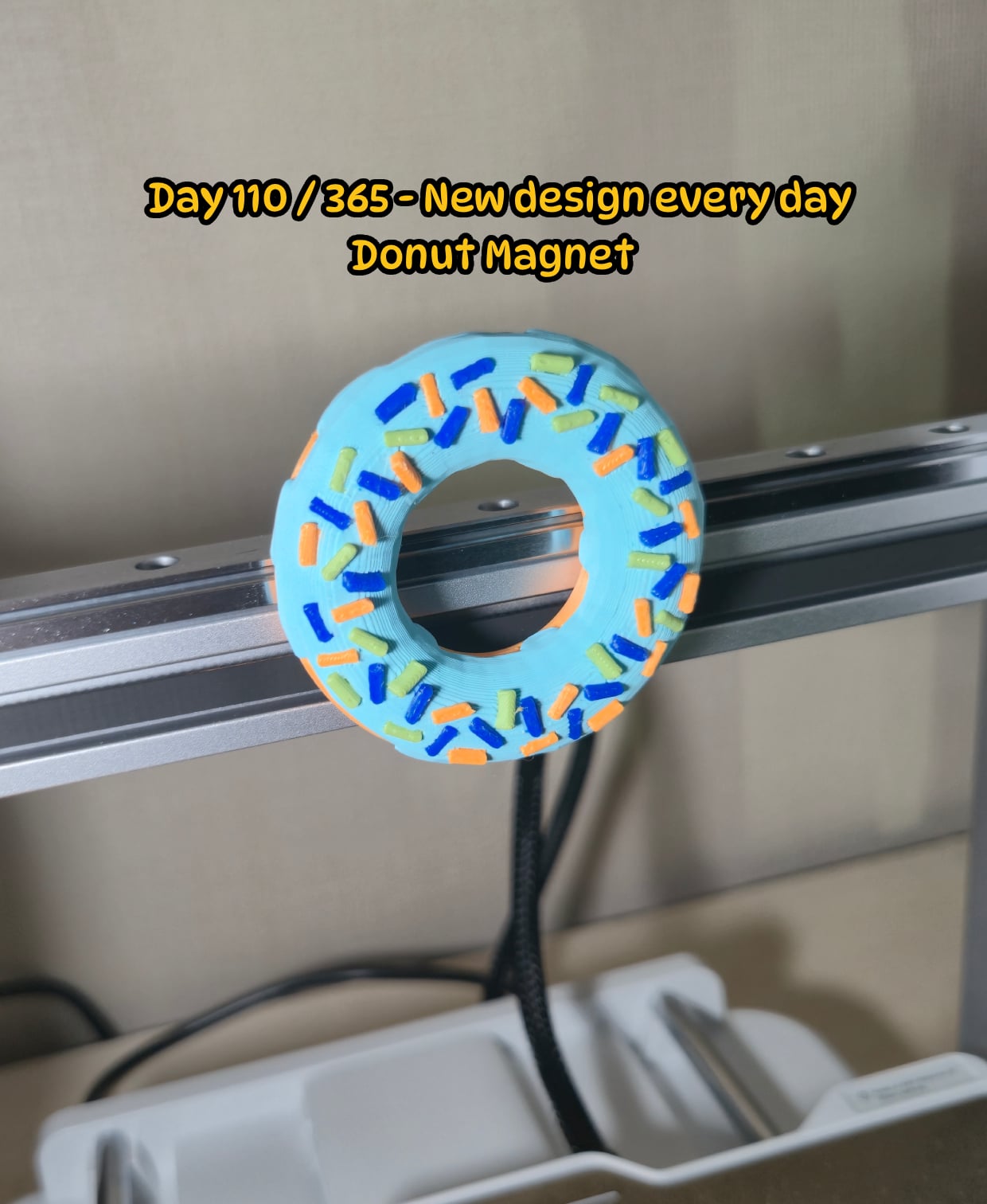 Donut fridge magnet 3d model