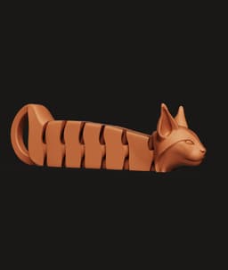 Articulated Cat Keychain | Flexible Fidget Kitty | Print-in-Place Cat Charm 3d model