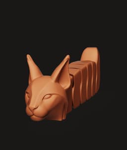 Articulated Cat Keychain | Flexible Fidget Kitty | Print-in-Place Cat Charm 3d model