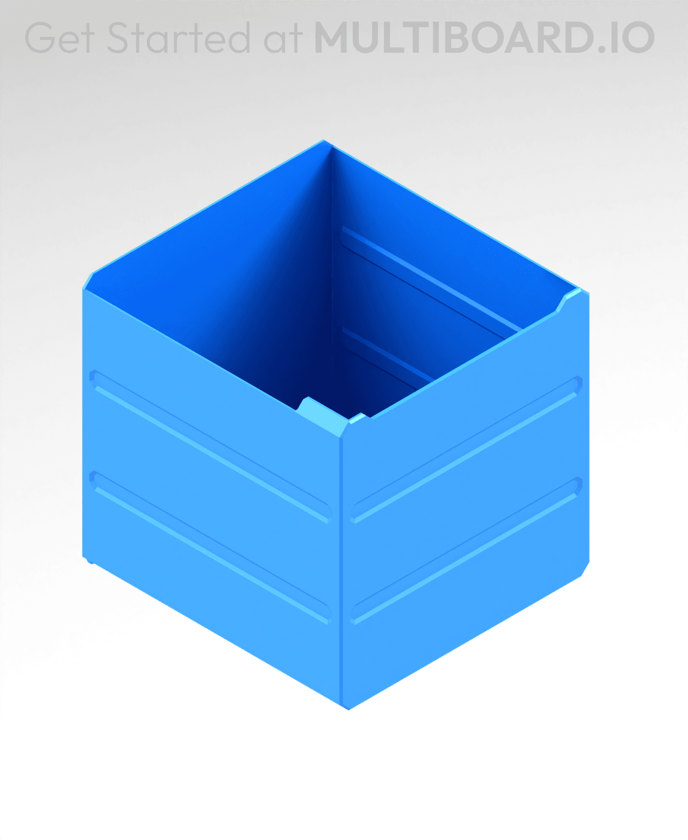 3x3x3 LU - MultiBin Simple Drawer 3d model