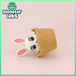 Basket Bunny Fidget Clicker Keychain 3d model