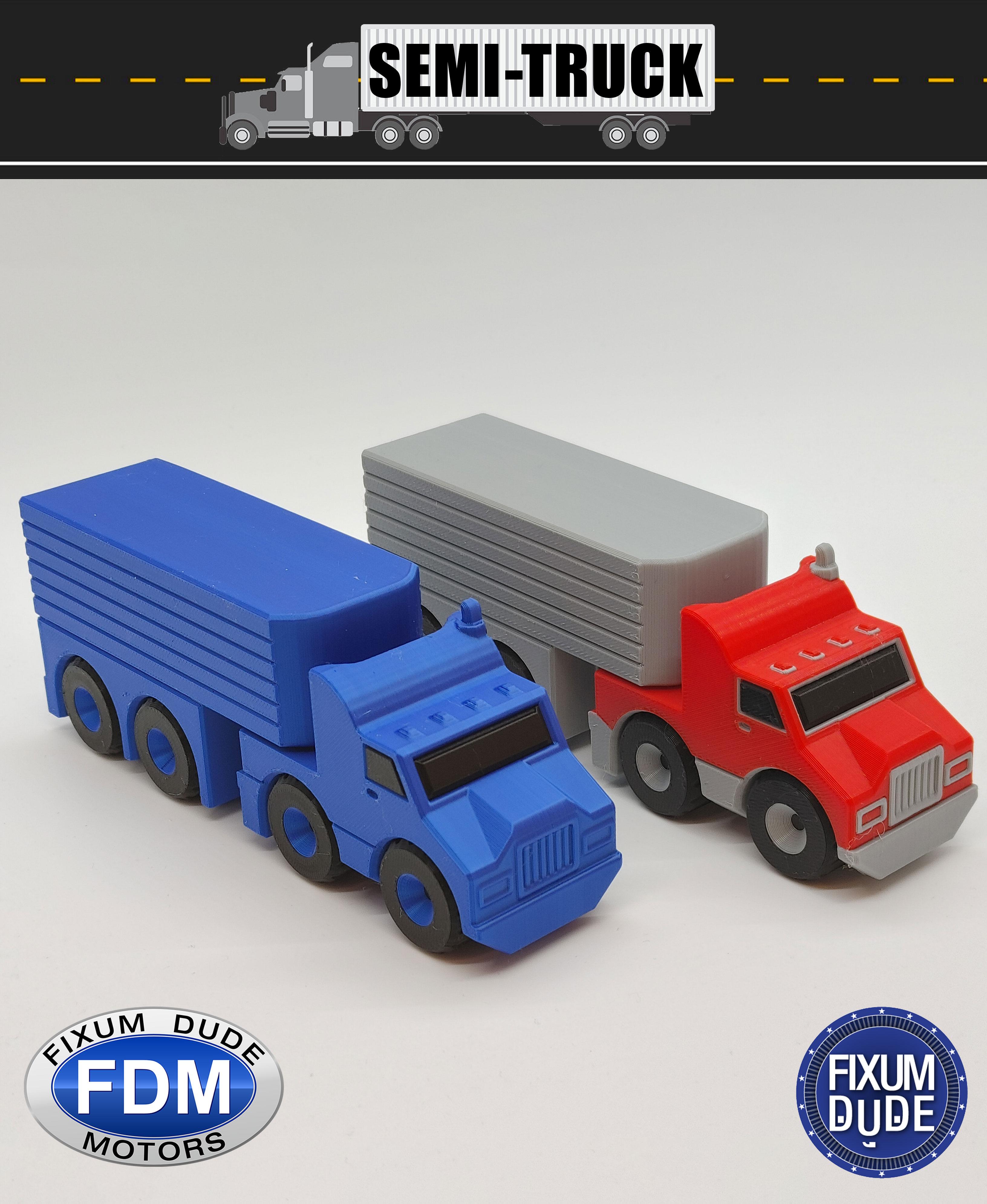 PrintinPlace Semi-Truck (Fixum Dude Motors) 3d model