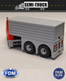 PrintinPlace Semi-Truck (Fixum Dude Motors) 3d model