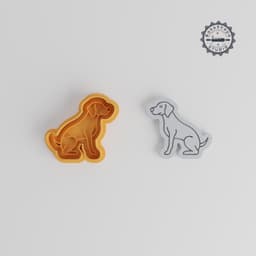 Weimaraner Dog Cookie Cutter & Stamp Set, Pet Baking Tools, 3 Sizes, Fondant & Cookie Decor, Perfect for Dog Breed Enthusiasts PRODUCT_274 3d model