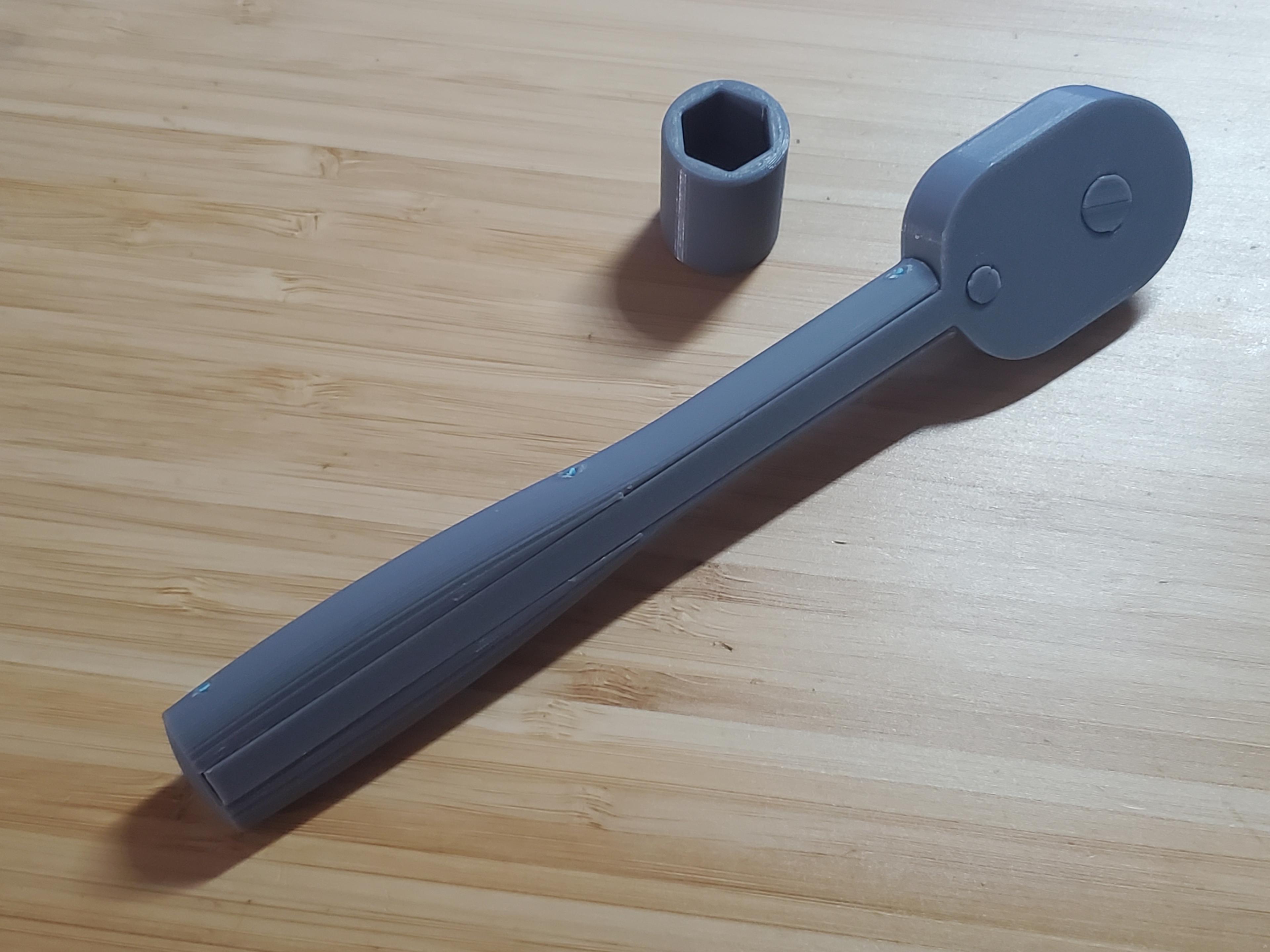Self-Orienting Ratchet Socket Wrench 3d model