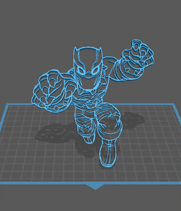 Silhouette Black Panther - Marvel 3d model