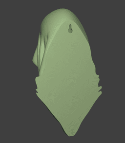 Grim Reaper Hood Wall Art (with TeaLight Sconce version) 3d model