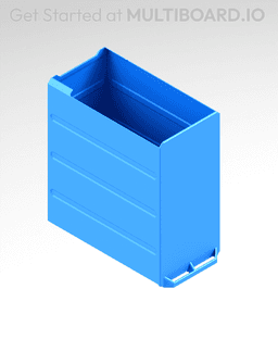 2x4x3.5 LU - Magnetic - Simple Multibin Drawer 3d model