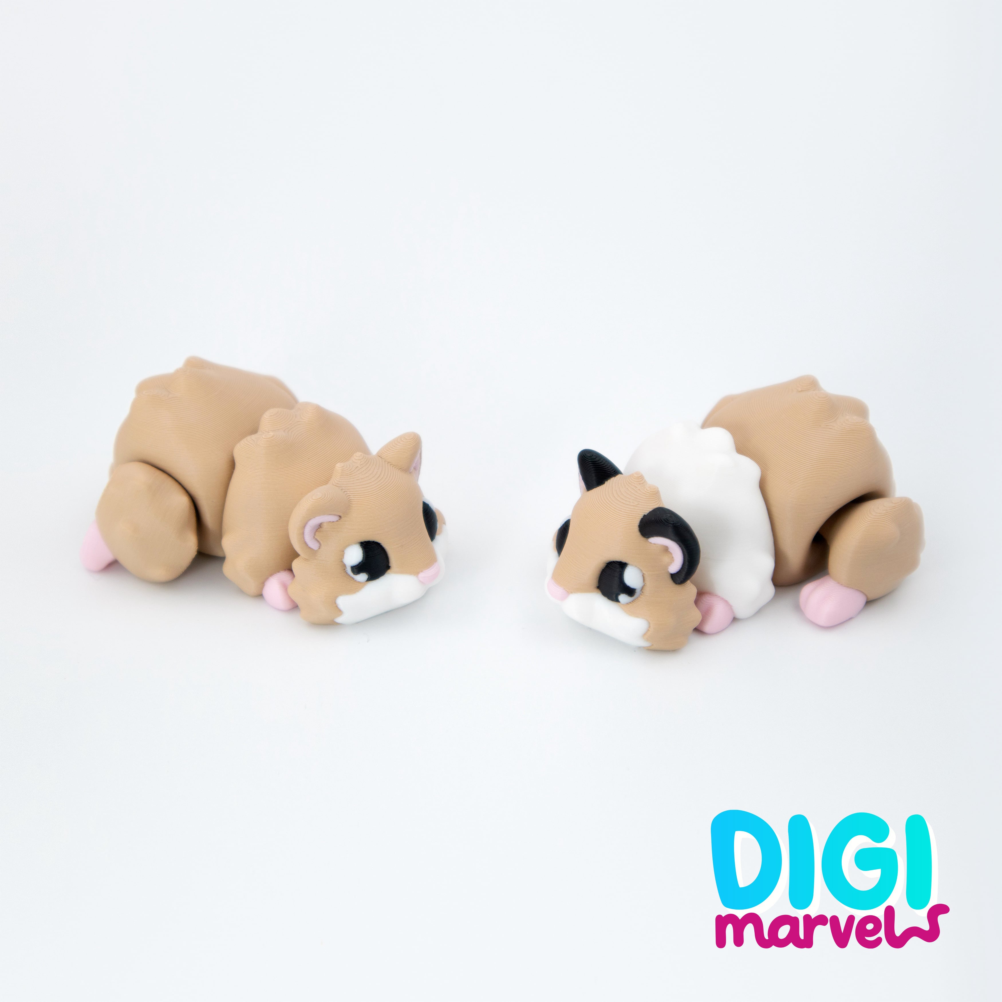 Hamster Flexi + Keychain 3d model