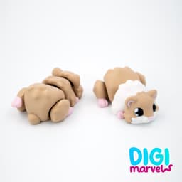 Hamster Flexi + Keychain 3d model