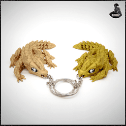 Immortal Dragon Keychains - Articulated - Print in Place 3d model