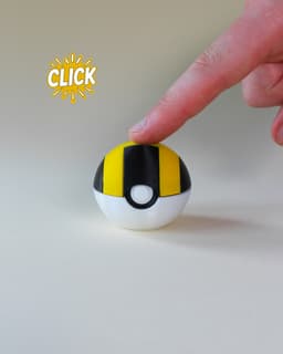 Ultra Ball Fidget Clicker Keychain 3d model