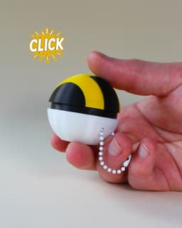 Ultra Ball Fidget Clicker Keychain 3d model