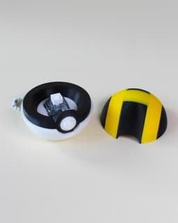 Ultra Ball Fidget Clicker Keychain 3d model