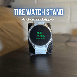 Tire Watch Charger Stand – Apple & Android Compatible 3d model