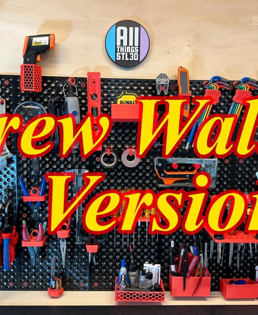 Screw Wall tool Storage Wall 3d model
