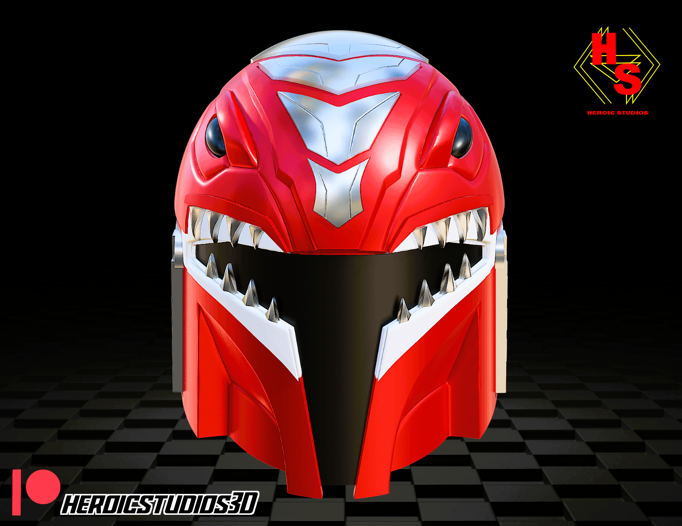 Red Mando Helmet 3d model