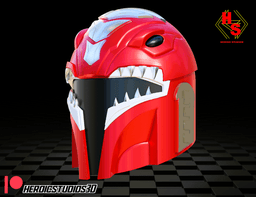 Red Mando Helmet 3d model