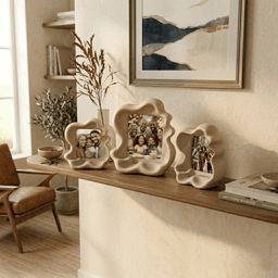 3D Printed Coral Stone Picture Frame STL – Organic Faux Rock Photo Holder | Coastal Rustic Decor 3d model