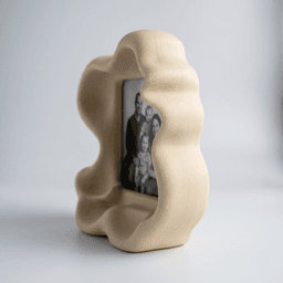 3D Printed Coral Stone Picture Frame STL – Organic Faux Rock Photo Holder | Coastal Rustic Decor 3d model