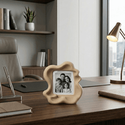 3D Printed Coral Stone Picture Frame STL – Organic Faux Rock Photo Holder | Coastal Rustic Decor 3d model