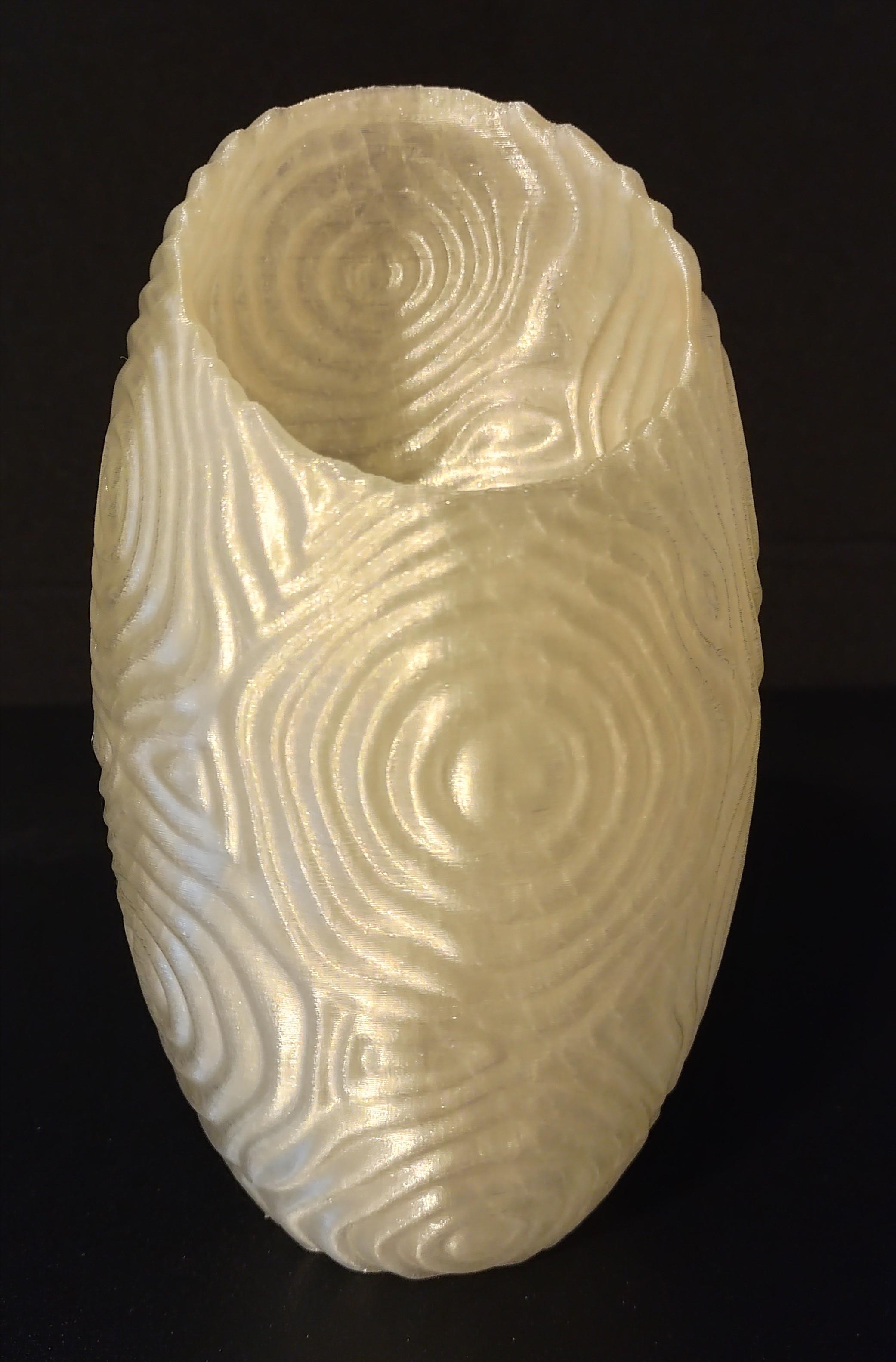 Ripple Vase (Ovoid) - Thanks for sharing your beautiful design! Printed perfectly on my Ender 3 on 8/30/2022. - 3d model