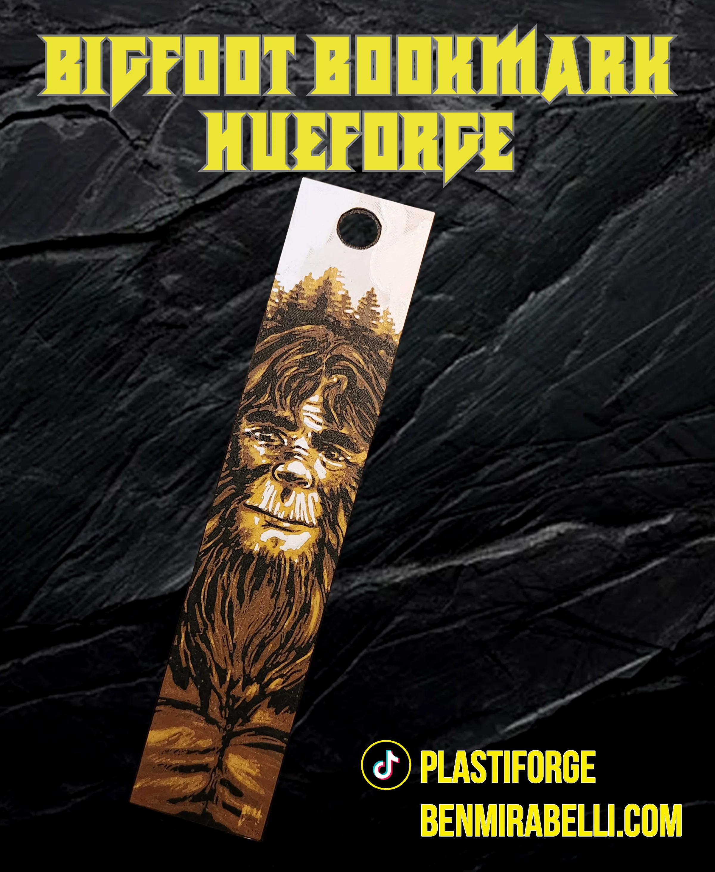 Sasquatch/Bigfoot Hueforge Bookmark 3d model