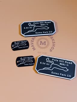 Maverick's Trail badge Pole Hill Estes Park Colorado 3d model