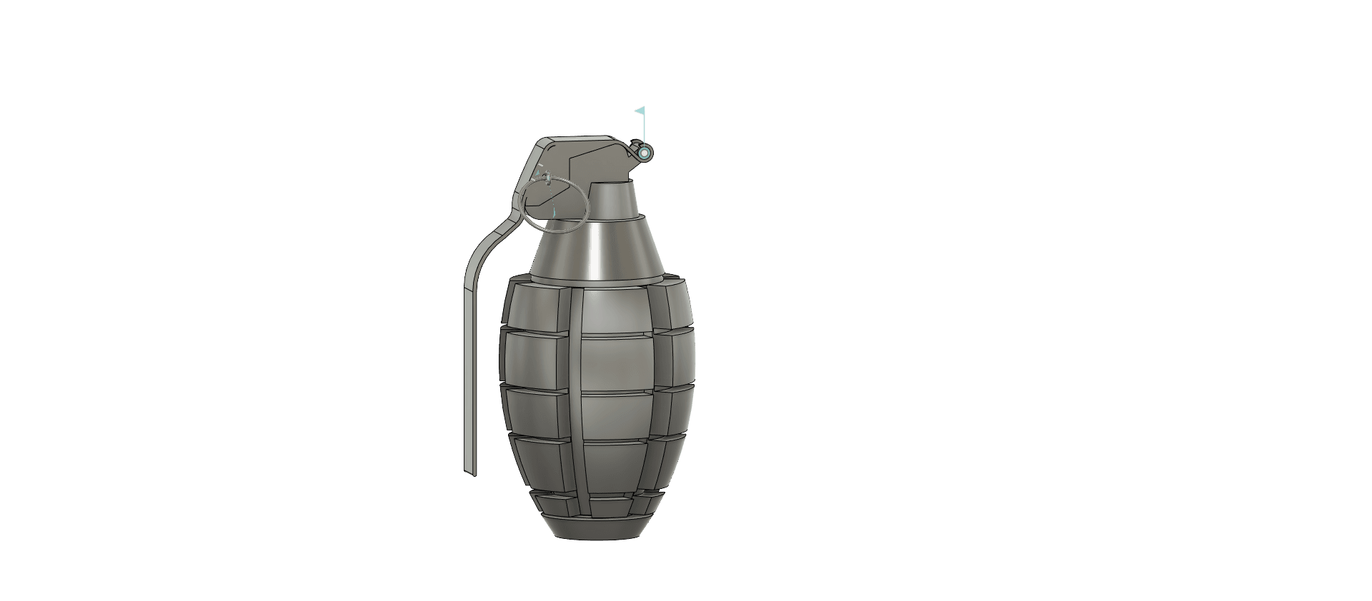 Grenade in scale, but not scaled 3d model