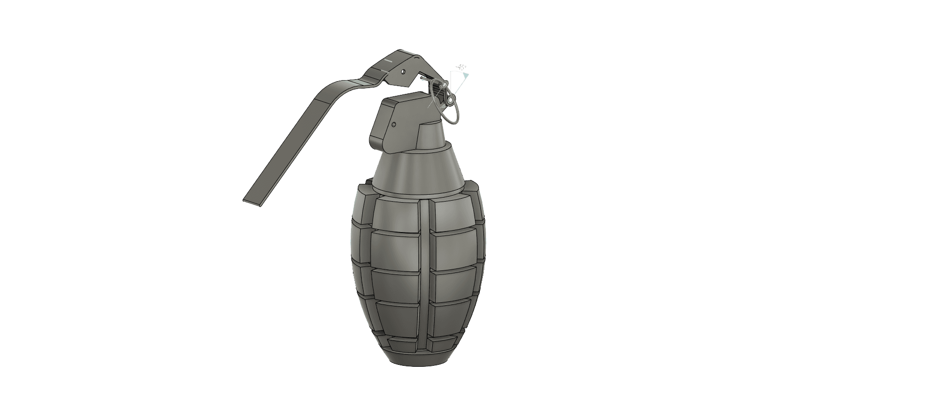 Grenade in scale, but not scaled 3d model