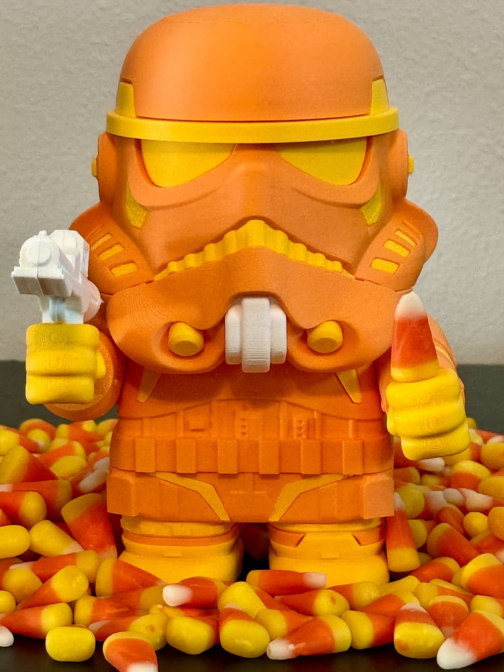 Candy Corn Stormchunker, or is it Candy Corn Chunktrooper? Bad taste and also bad aim!