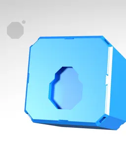 2x2x1 CU - Divided Bin - Multibin Insert 3d model