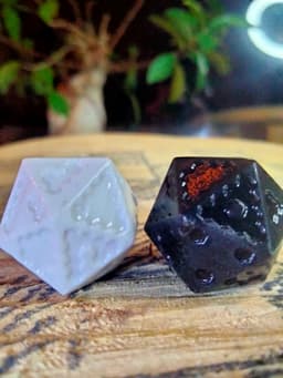 Futuristic Hexagonal Code D20 Dice 3d model