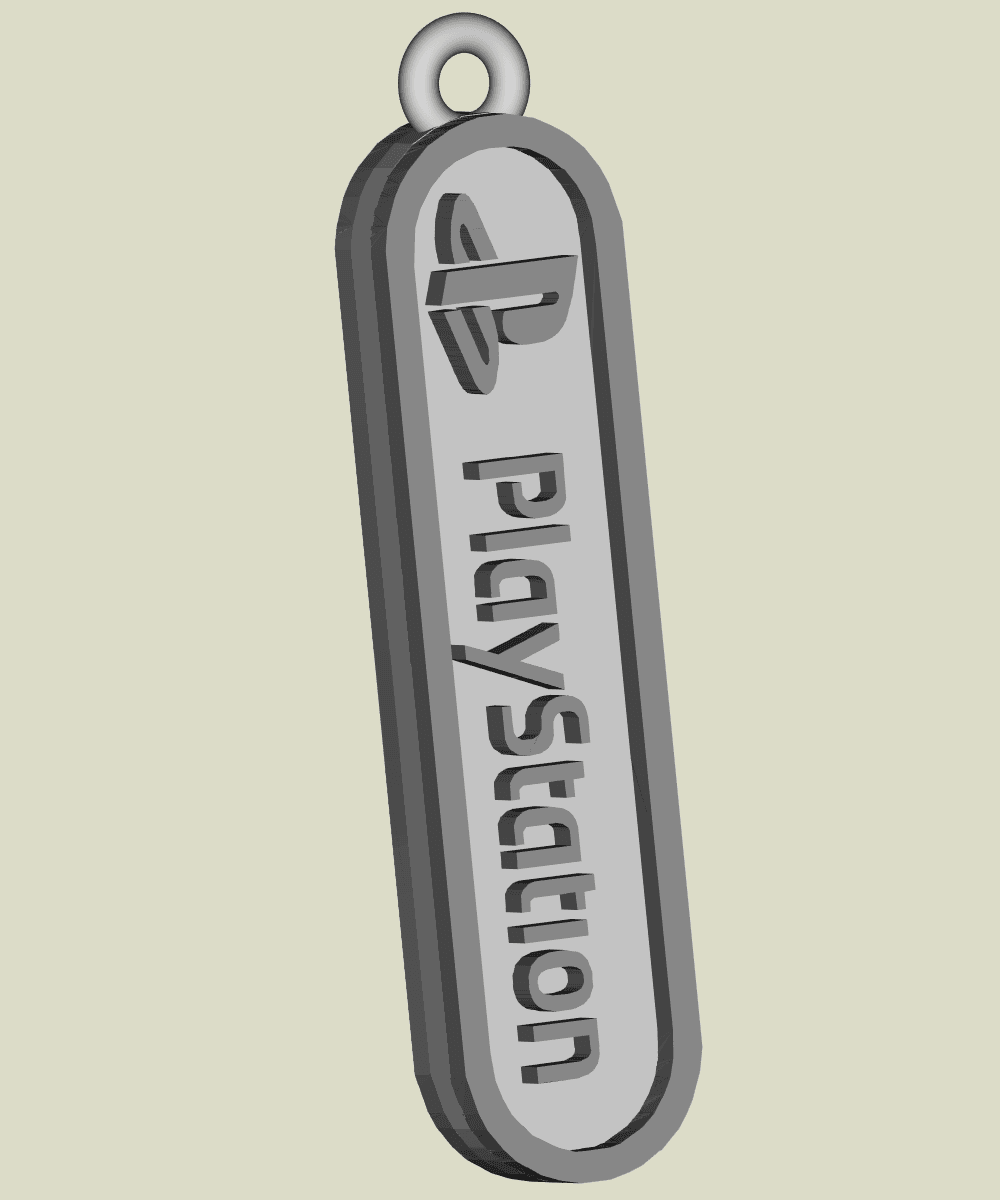 Sony PS1 earring, key chain, dogtag, jewlery 3d model