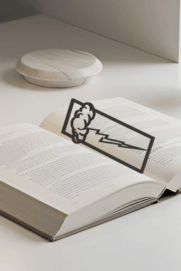 Cloud, Lightning Bookmark, Gift Idea 3d model
