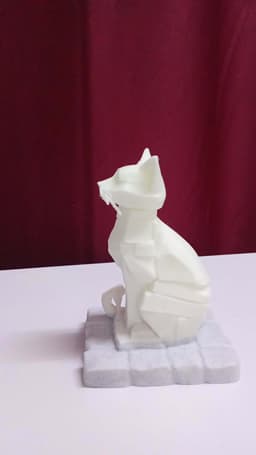 Stone statue of a cat 3d model