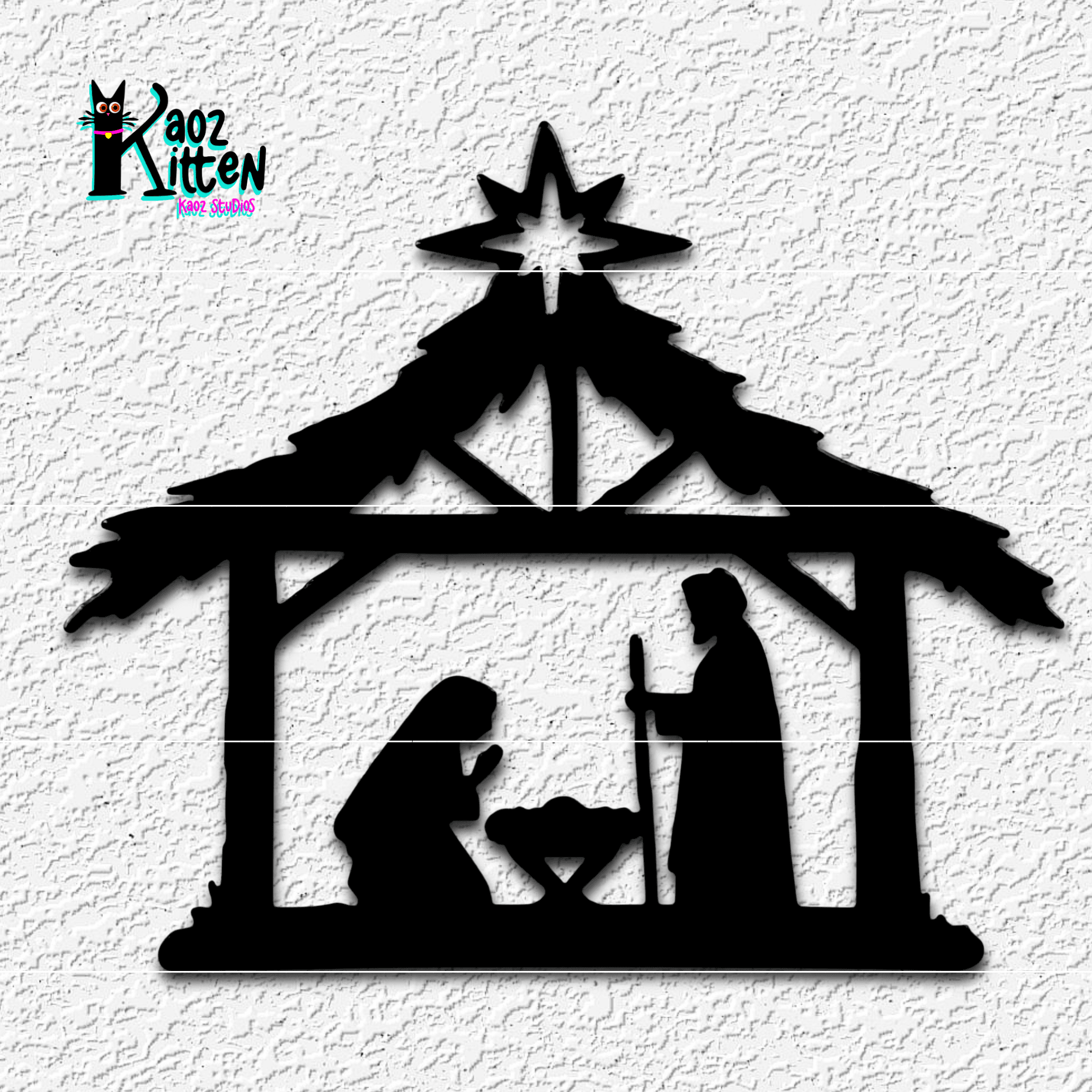 nativity scene wall art religious christmas decor 3d model