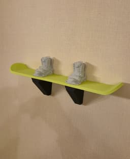 Snowboard Wall Shelf – Modular 3D Printed Wall Storage System 3d model
