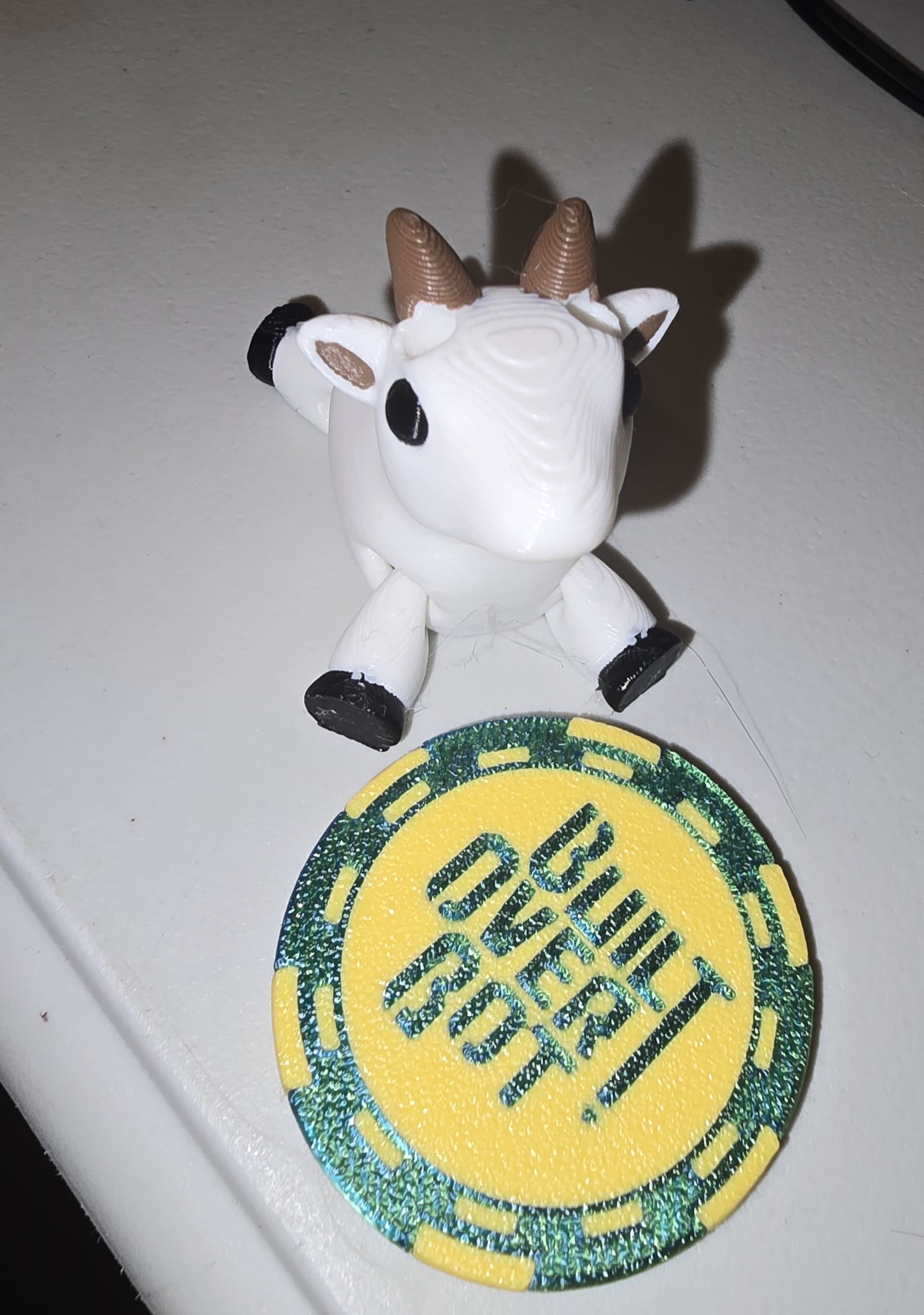 Built over Bob is the Goat! Great model printed in Polymaker Polylite White, Brown and Black.