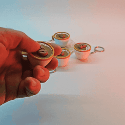 Coffee Cup Keychain 3d model