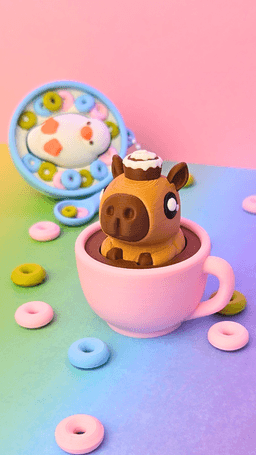 Coffebara & Cereal Ducky Clickers 3d model