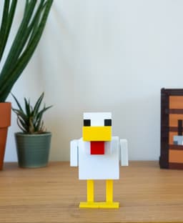 Minecraft Articulated Chicken - 3MF Multipart File 3d model