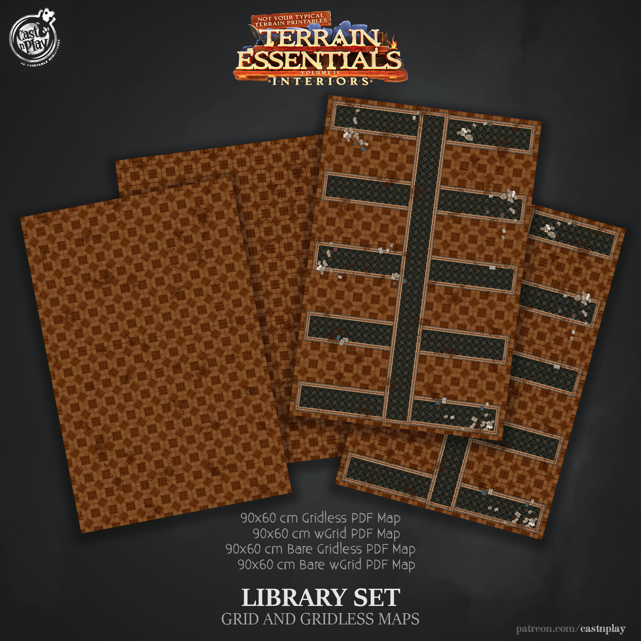 Library Set (Pre-Supported) 3d model