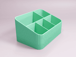Modern Ribbed Desk Organizer 3d model