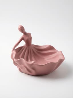 Graceful Ballerina Catchall Bowl – Elegant Desktop & Vanity Decor 3d model